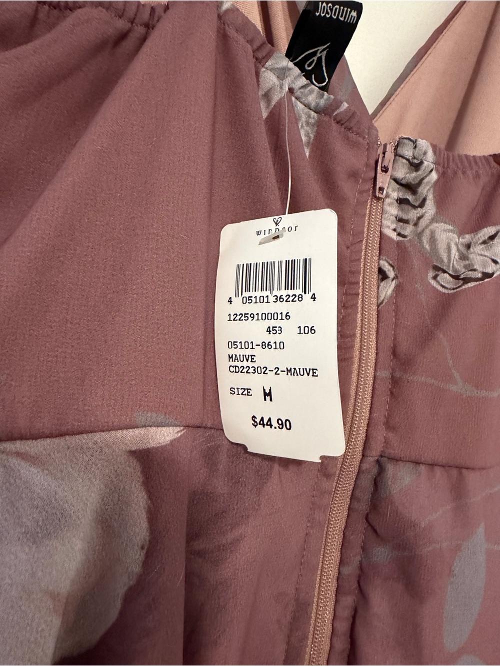 Windsor Mauve Floral Wrap Midi Dress - Picture 3 of 3